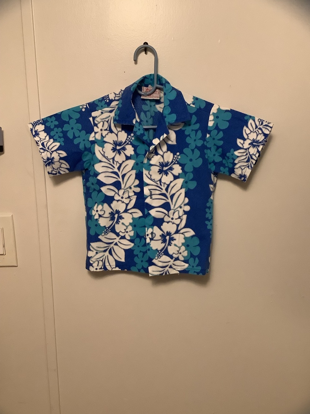 Kids Blue Floral Hawaiian Shirt - Brand Unspecified